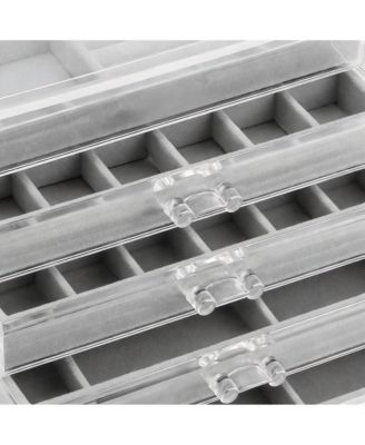 5-Drawer Jewelry Organizer with Adjustable Velvet Trays