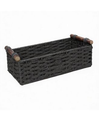 Handmade Paper Rope Storage Basket - Multi-use, Decorative, Compact