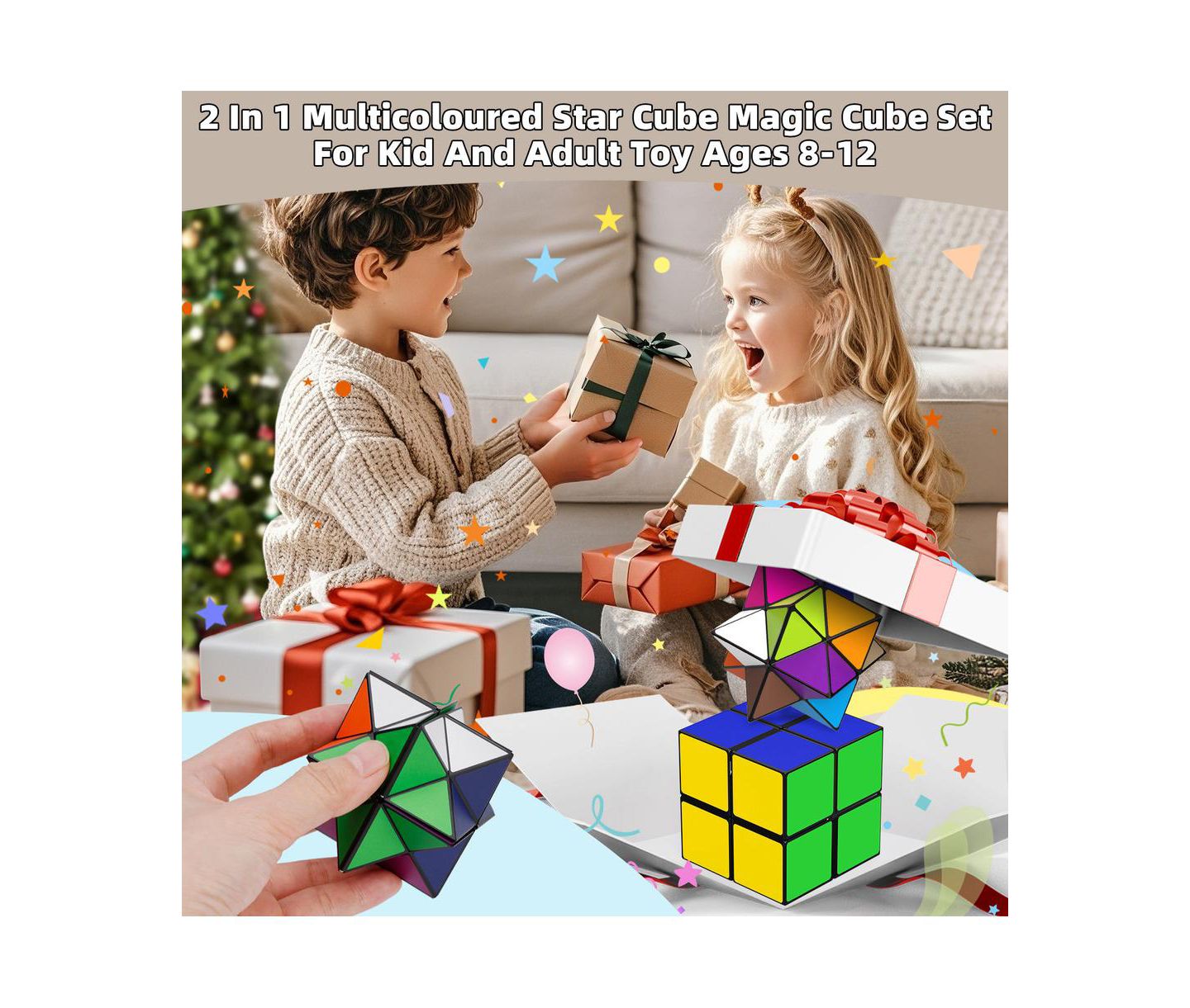Детский пазл Bruce & Shark Magic Cube 2-in-1 Transformable Fidget Toy Puzzle, Ages 8+, цвет: Зелёный — фото 2