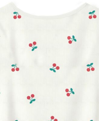 Girls' 7-16 Short-Sleeve Screenprint Square Neck T-shirts