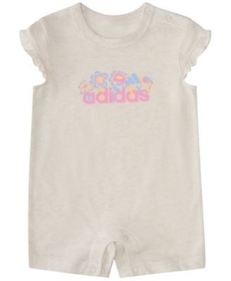Baby Girls' Graphic Short-Sleeve Heather Romper