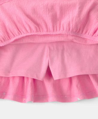 Girls' Toddler 2T-5T Floral Short-Sleeve Top and Skort, 2-Piece Set