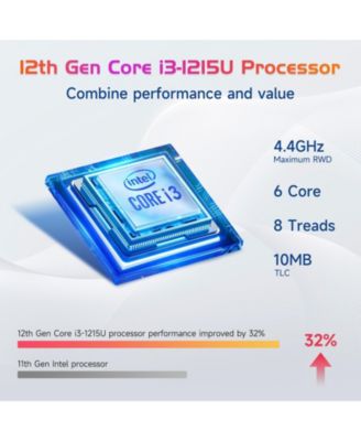17.3" IPS FHD-Laptop Intel 6 Cores i3-1215U 32GB RAM 512GB SSD 4.4GHz