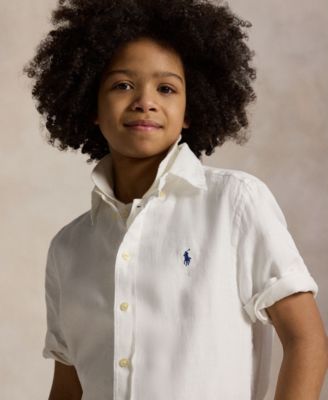 Boys 8-20 Short-Sleeve Linen Shirt