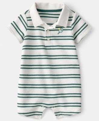 Baby Boys' Pickleball Stripe Short-Sleeve Romper