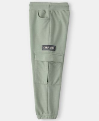 Boys' Toddler 2T-5T 'Camp Dino' French Terry Cargo Jogger Pants