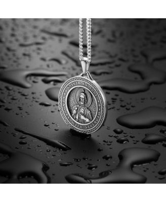 Men's St. Jude Pendant – 21" Silver Chain