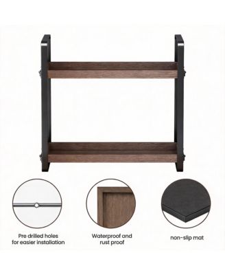 2-Tier Wood Bathroom Organizer
