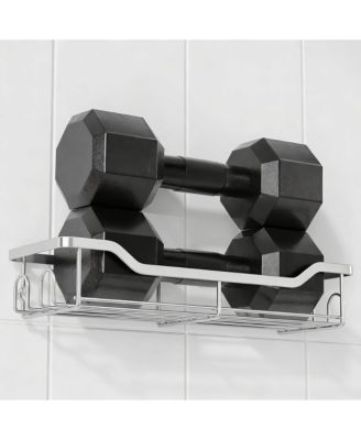 Stainless Steel Adhesive Shower Caddy, 2-Pack, Rustproof, 8 Hooks, No Drill