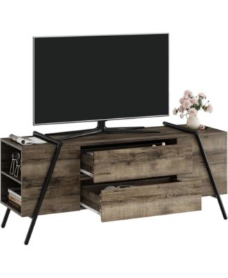 TV Stand for 60/55/50/45 Inch TV, 47" Mid Century Modern Entertainment Center for Living Room, Bedroom