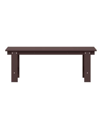Outdoor HDPE 48" Modern Backless Patio Bench