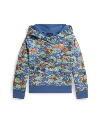 Boys' 2-7 Tropical-Print Ribbed Cuff Hoodie