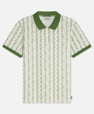 Men's Micro-Printed Regular-Fit Polo Shirt