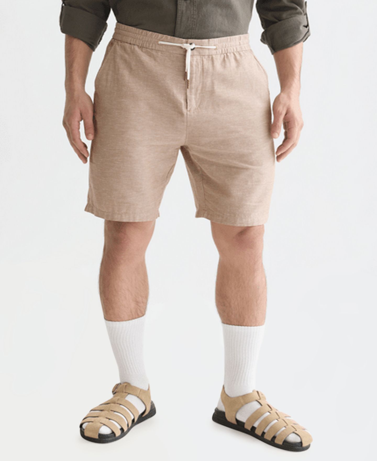 Мужские шорты SCOTCH & SODA Regular-Fit Linen-Blend, цвет: Amphora — фото 1