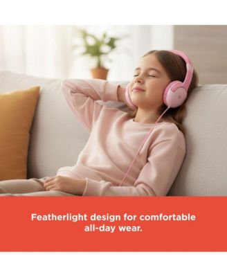 Kids Wired Headphones (3304454) - Child-Safe Volume, 3.5mm Plug, Black & Yellow