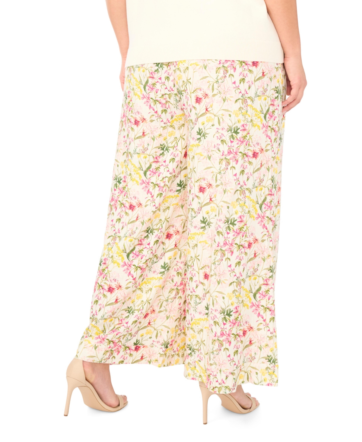 Vince Camuto Plus Wide-Leg Elastic Waist Pants