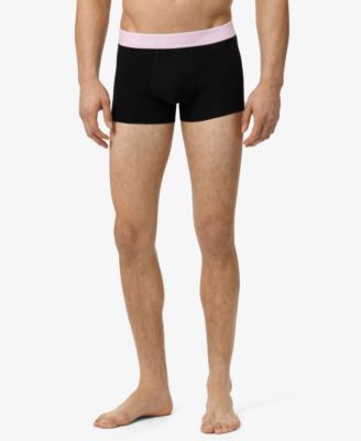 Men's 3-Pack Cotton Stretch Color Waistband Trunks