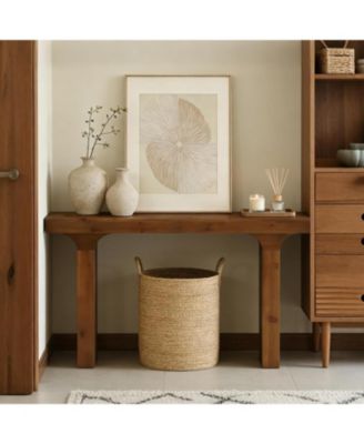 Solid Wood Console Table, 59" Long Rectangular Sofa Table Behind The Couch, Farmhouse Entryway Table