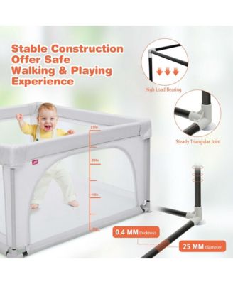 Baby Playpen Large Safety Play Center Yard w/ 50 Ocean Balls