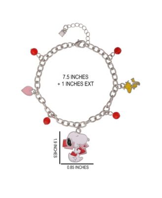 Snoopy Heart Letter Bracelet