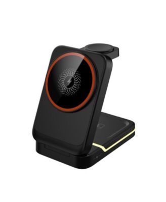 3-in-1 Magnetic Wireless Charger - Fast Charging Foldable Stand for Earphones, Watch and Phone, Phone Stand