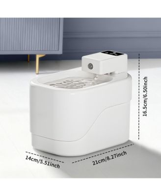 Smart Sensor Pet Water Fountain, 2000ml/68oz Automatic Dispenser for Cats & Dogs, White