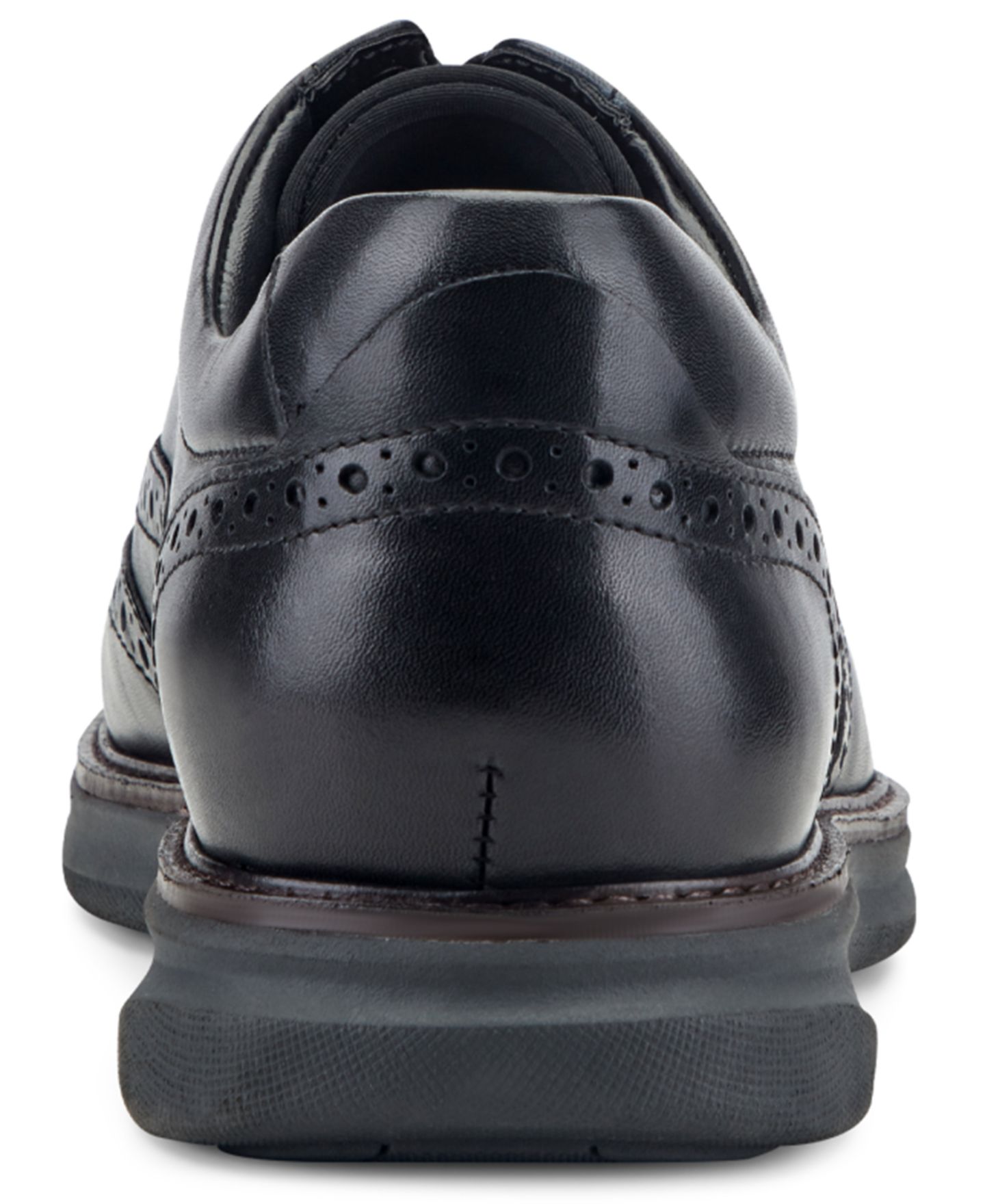 Мужские туфли Kenneth Cole New York Lendal Wingtip Oxford Dress Shoes, цвет: Чёрный кожаный — фото 3