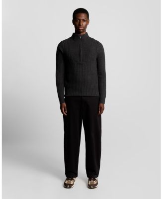 Men's Ribbed Half Zip Sweater