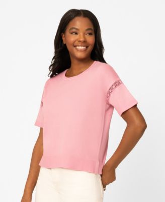 Women's Lace-Sleeve Sweater