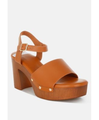 Women's Sawor Leather High Block Sandals