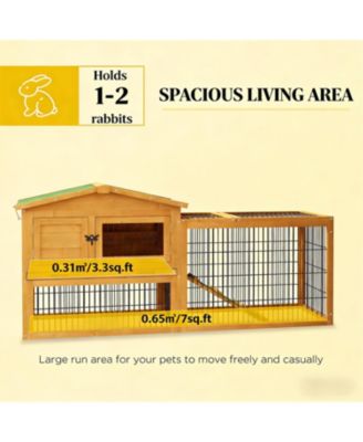 Secure Outdoor Cat Hutch - Ventilated Wooden Shelter with Wheels