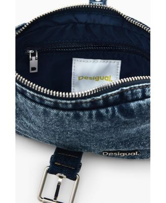 Women's Small denim crossbody wallet with appliques