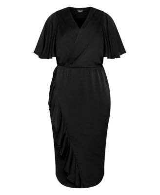 Women's Plus Size Soft Ruffle Dress