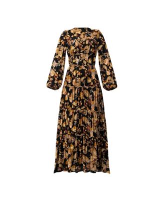 Women's Puff Sleeve Maxi Dress