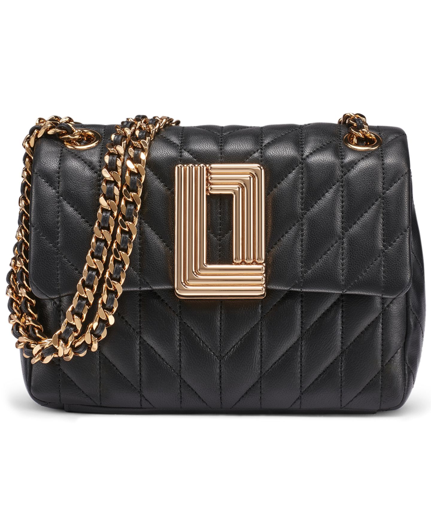 Женская сумка KARL LAGERFELD PARIS Lafayette Small Crossbody, цвет: Чёрный / Золотой — фото 1