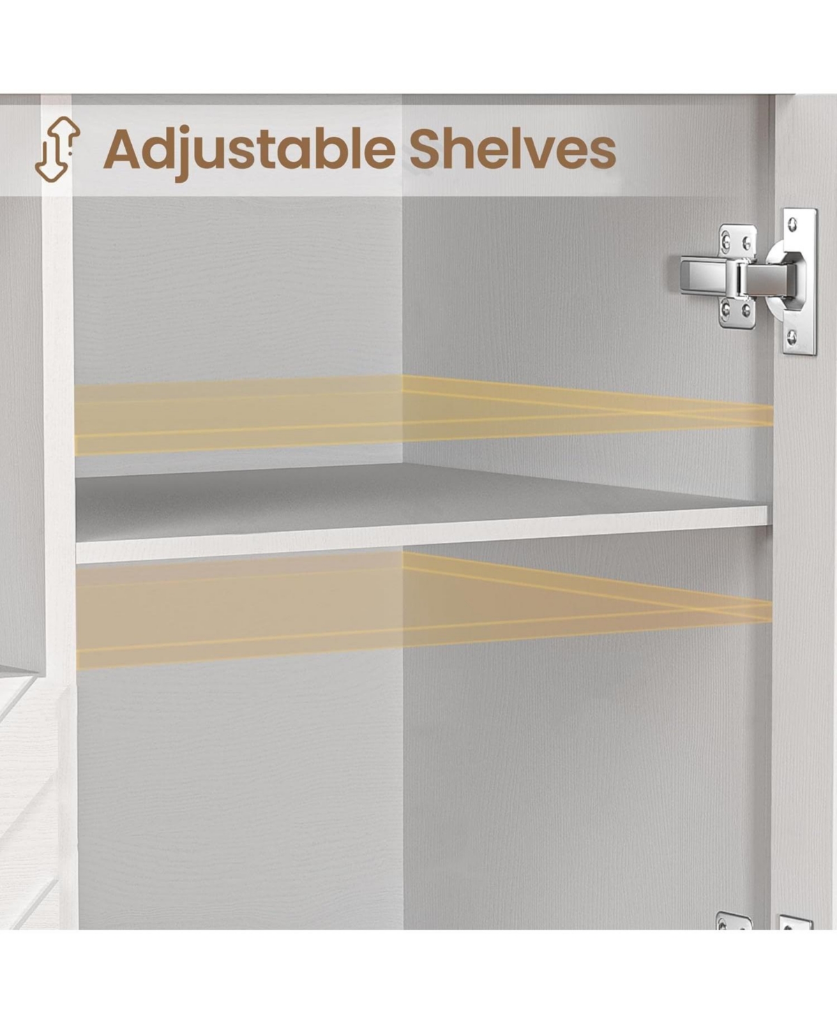 gaomon Tv Stands for Living Room, White Entertainment Center with Led Lights, Television Stands for 65 in Tv