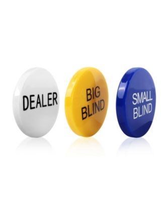 2" Small Blind, Big Blind, Dealer Puck Buttons