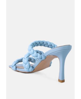 Womens High Bae Braided Strap Casual Heels Sandal