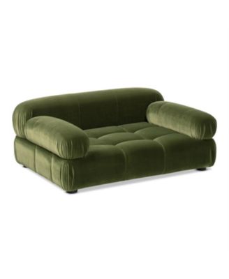 Marcel Modern Velvet Pet Bed - Upholstered Lounge for Dogs & Cats