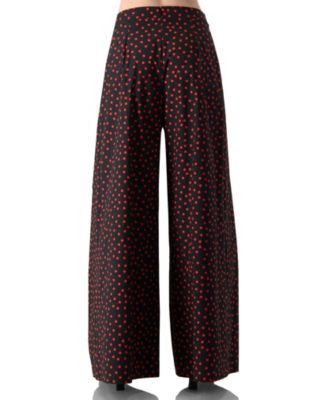 Women's Wide-Leg Polka Dot Pants