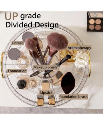 360&deg; Rotating Makeup Organizer - 3 Tier, Large Capacity, Easy Assembly, Durable ABS