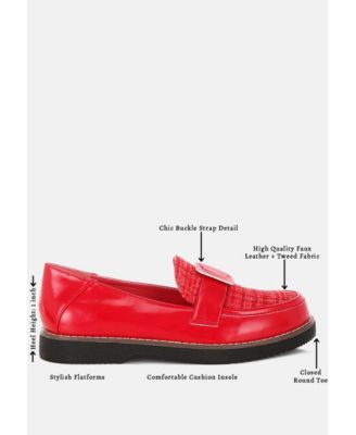 Women's Elaris Tweed & Faux Leather Loafers