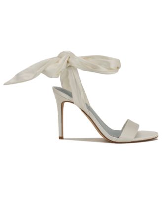 Women's Maddie Bridal Ankle Tie Wrap Stiletto Heel Sandals
