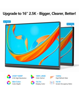 2.5K 144Hz Gaming Portable Monitor V1 Pro , 16 inch HDR IPS with FreeSync