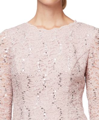 Petite Cowl-Back Tea-Length Dress