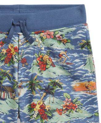 Boys' 2-7 Tropical-Print Drawstring Shorts