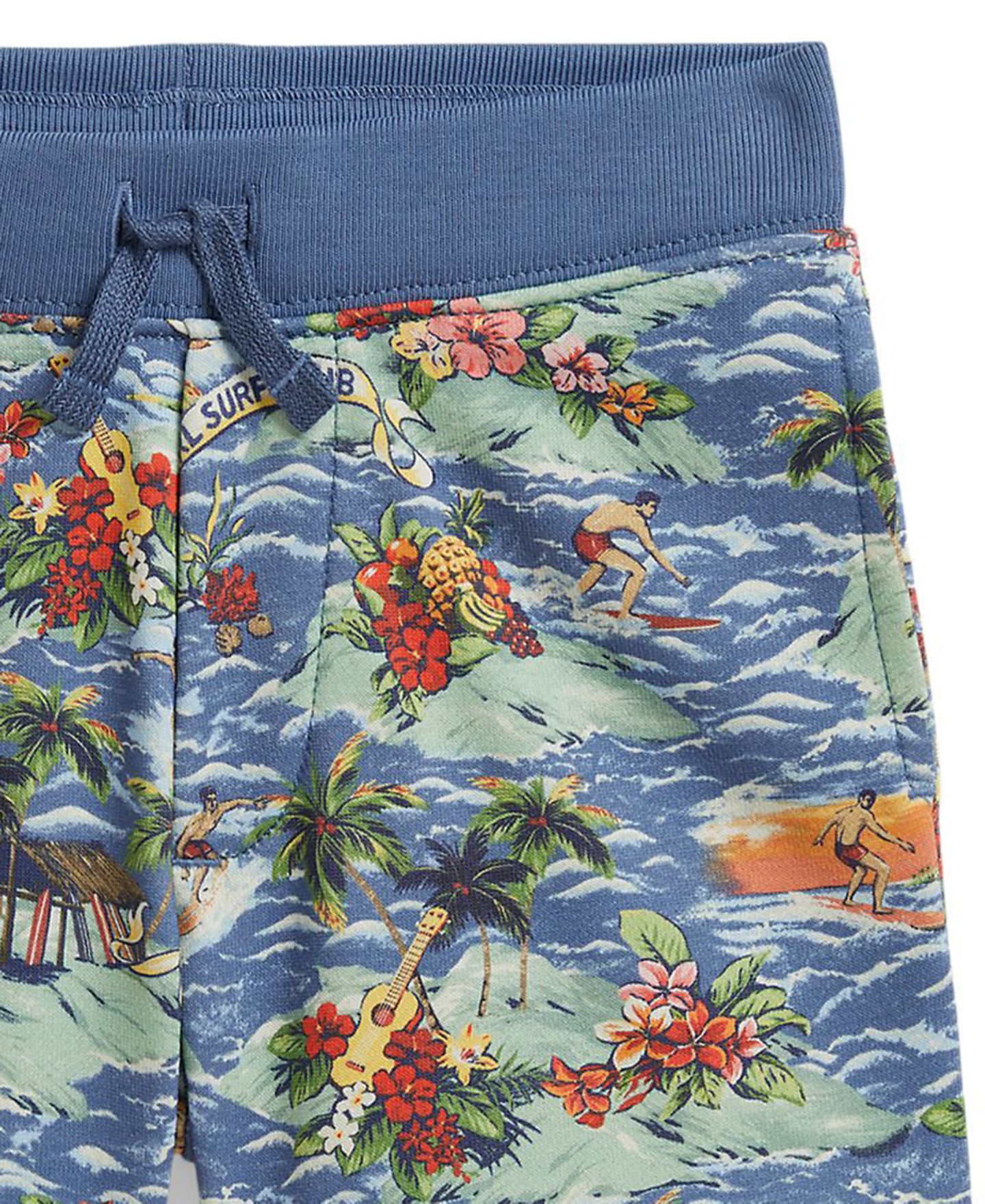 Шорты Polo Ralph Lauren Tropical-Print Drawstring Shorts для мальчиков, цвет: Синий — фото 3