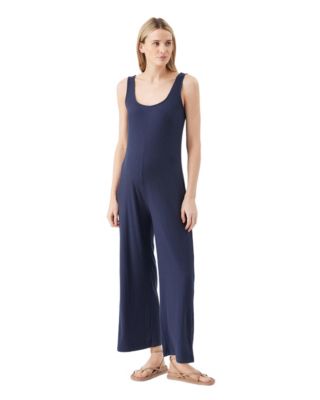 Maternity Ripe Bobby Rib Jumpsuit Navy