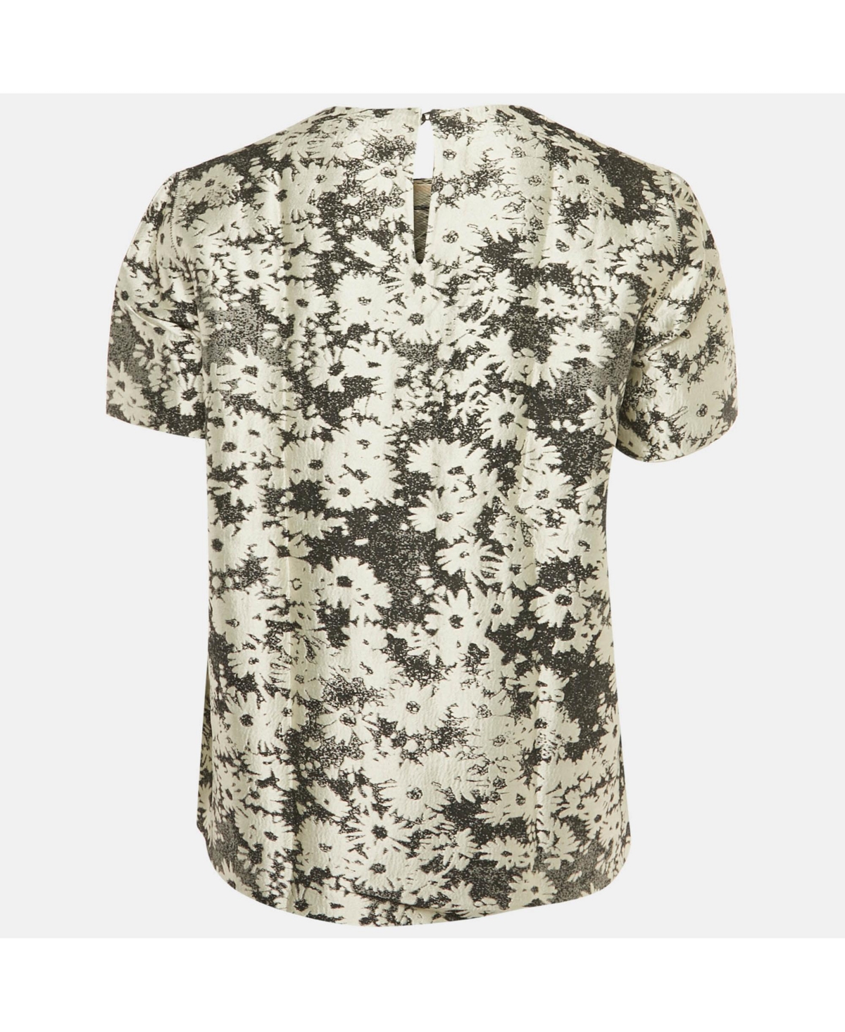 Pre-Owned Stella Mccartney Women's Monochrome Floral Jacquard Blouse