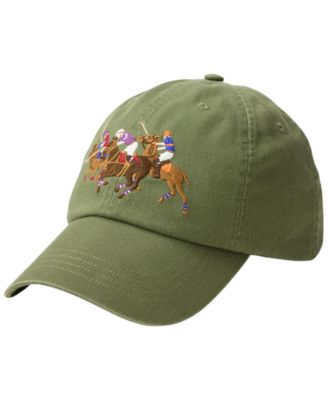 Men's Triple-Pony Twill Ball Cap